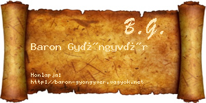 Baron Gyöngyvér névjegykártya